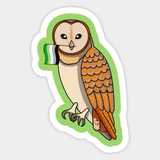 Orion The Aromantic Pride Owl Sticker